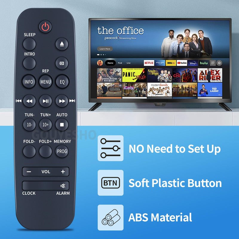 GOUYESHO Remote Control 759551882400 for Grundig Micro Stereo System CMS