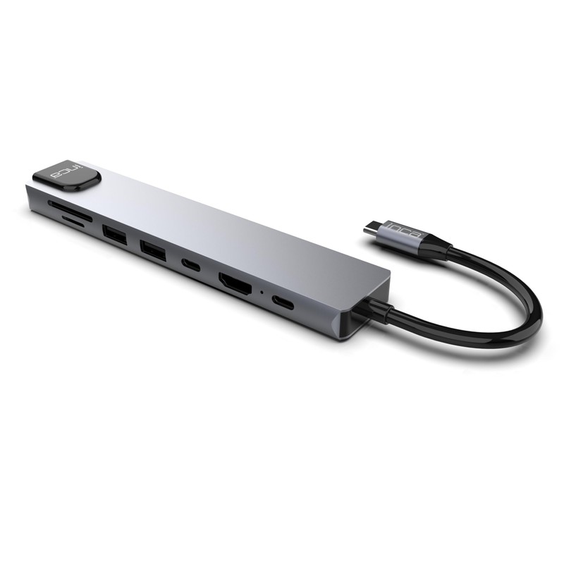USB-C Hub 9-in-1 inca ITPC-7T - HDMI 4K, Gigabit LAN,