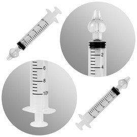 2 Pack Baby Nasal Aspirator,Professional Baby Nose Syringe with Cleanable and Reusable Silicone Tips for Gentle Nose Cleaning and Easy Nasal Care (10ml, Count, 2)