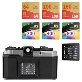 (7 Pcs) Focus Guide Card 6 pcs Film Record Cards for Pentax 17 Film Camera, Compact and Practical Film Photography Tool Card Set with Double-Sided Design