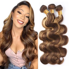 HeioWuio 427 Body Wave Human Hair 3 Bundles Hair Extensions 26 28 30 Inches