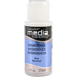 Deco Art Media Fluid Acrylic Paint, 1-Ounce, Blue