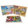 Melissa & Doug 3-Puzzle Jigsaw Set - Dinosaurs, Ocean, and