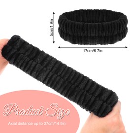 HJZHII 2Pcs Spa Headband, Make Up Headband Hair Headband for Face Washing Hair Bands Men Absorbent Elastic Skin Care Headband Wrap for Women Yoga Sports Shower Exercise