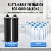 Happybuy Gravity-fed Water Filter System, 2.25G 304 Stainless-Steel Countertop System,