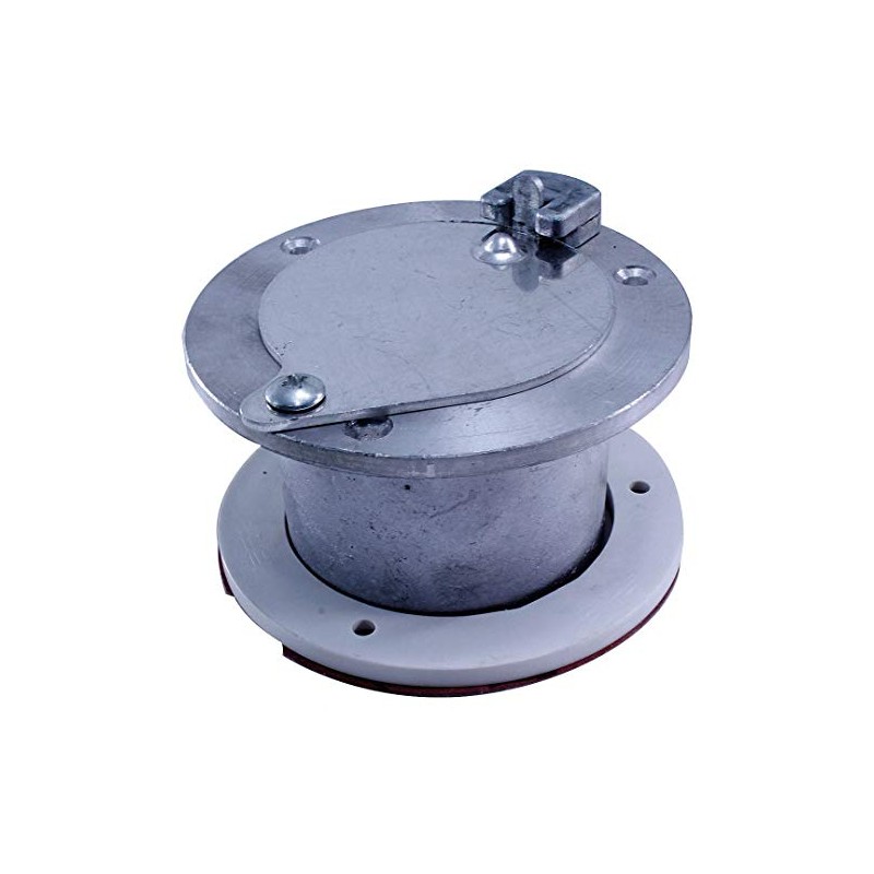 American Garage Door Exhaust Port, 3 In ID, Silver Rubber