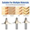 HUHAO 15/16" Radius Roundover Router Bit 1/2 Inch Shank,Edge Forming