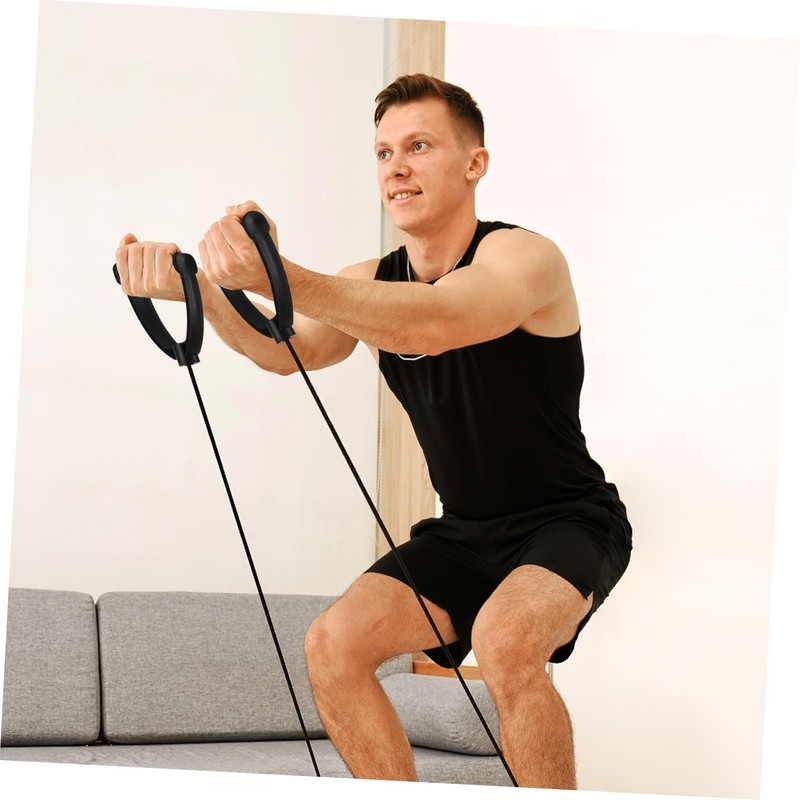 Kisangel Exercise Bands Resistance Bands Handles Pair for Stair Stepper