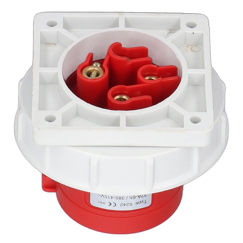 Waterproof Industrial Socket Nylon Brass 4 Pin Aviation Power Connector