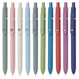 FIOVER Gel Pens,10pcs 0.5mm Quick Dry Black Ink Fine Point Smooth Writing Pens High-End Series Ballpoint for Office School Supplies(Morandi & Retro)