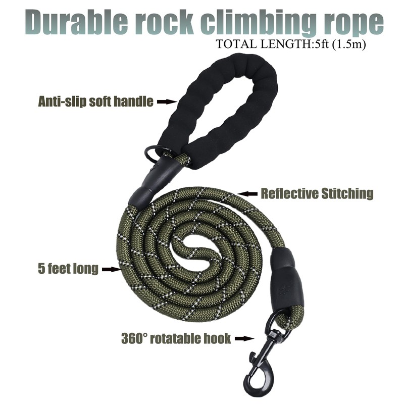 BUMBIN Tactical Dog Harness with Laesh Set，No-Pull Service Fit Smart