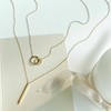 Hothrty Women's Necklace, Pendant, Triple Strand, Stick, Circle, Mobius, Double