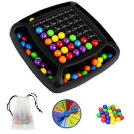 80PCS Intellectual Chessboard, Rainbow Ball Elimination Game, Intellectual Chess Board, Funny Interactive Strategy Board Games for Family Party Game Kids Adults