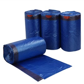 Fiaze 2.5 Gallon Garbage Bags, Blue Drawstring Trash Bag, 220 Counts
