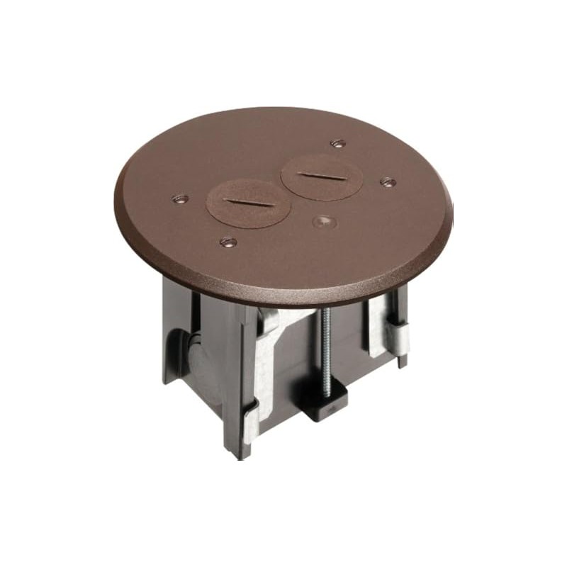 Arlington FLBAR101BR-1 Adjustable Round Floor Box Kit with Outlet and