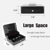 Cash Box with Money Tray and Key Lock, Saving Lock