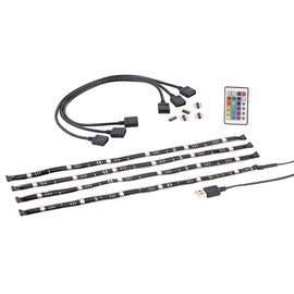 Lunartec TV Lighting: TV Backlight with 4 RGB Strips for 117-177 cm, USB (LED Backlight, LED TV, Lighting Background)
