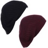 BYOS - Gorro de punto de ganchillo para mujer, 2-pack