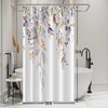 Ruelvth Small Stall Shower Curtain, Purple Eucalyptus Shower Curtain for