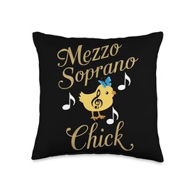 Mezzo Soprano Singer Vocal Vocalist Voice Singing Choir Throw Pillow