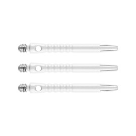RED DRAGON Hip-Grip Aluminium Medium White Dart Stems (Shafts) - 2 sets per pack (6 Stems in total)