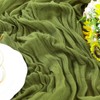 Socomi Cheesecloth Table Runner 14ft Gauze Boho Rustic Campsite Green