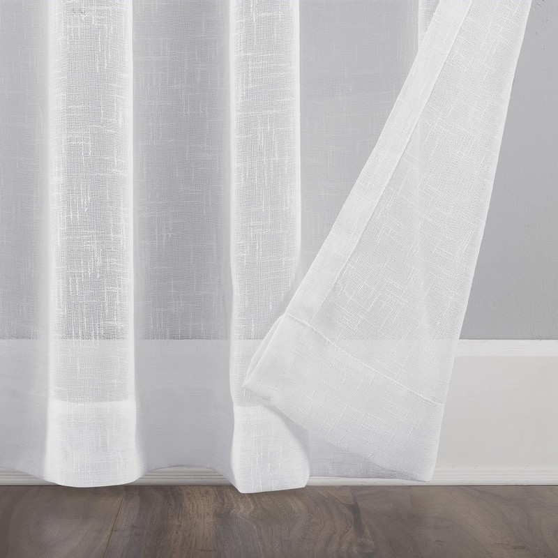 Archaeo Burlap Weave Linen Blend Tab Top Curtain, 50" x