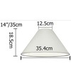 Cotton Coolie Lampshade, 14 Inch (35cm) – Dual Shade Ring,
