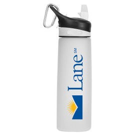The Fanatic Group Lane Community College Frosted Sport Water Bottle, Design-1 - White