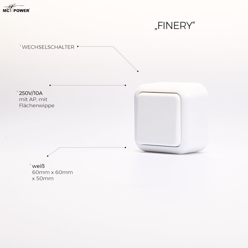 MC POWER Toggle Switch Surface-Mounted Switch | Finery | Light