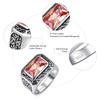 Yaresul Mens Morganite Ring Morganite Ring for Men 925 Sterling