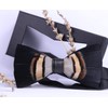 Men Adult Cool Black and Beige Kids Bow Ties Wedding