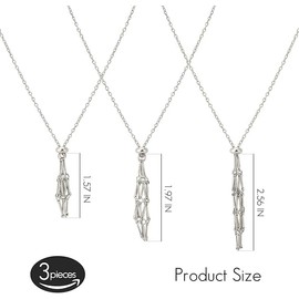 Interchangeable Crystal Holder Necklace Stainless Steel GemStones Cage Necklace Trendy Pendant Necklace for Women Men Necklace Holder for Healing Crystal (Classic)