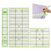 3 PCS Sewing Rulers And Guides,Quilting Ruler Set,Quilting Accessories,Sewing Ruler,