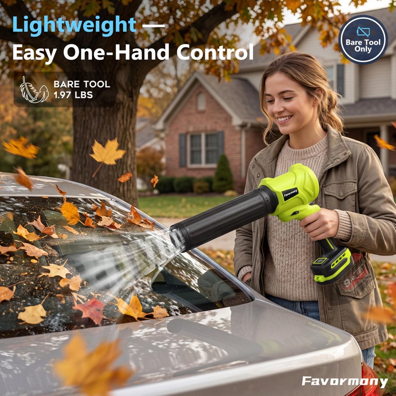 Leaf Blower Cordless, M18 Battery Compatible (No Battery), 600000RPM Blower