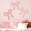 Maysing 3 Pcs Boho Bow Wall Decor Pink Bow Nursery