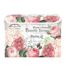 Mnsruu Vintage Pink Rose Flower Foldable Storage Boxes with Lid Collapsible Storage Bins Large Clothing Storage Organiser Basket for Toy