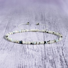 Unbranded Rainbow Moonstone Bracelet Minimalist Healing Crystal Bracelet Gift Dainty Style
