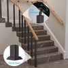 SDFVSDF 4-pcs Black Stairs Railing Posts, 270° Adjustable Square Baluster