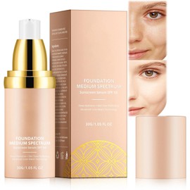4-in-1 Color Changing Foundation, Oil-Free, Hydrating & Waterproof BB Cream Makeup for All Skin Types - Medium Spectrum Nude Shade