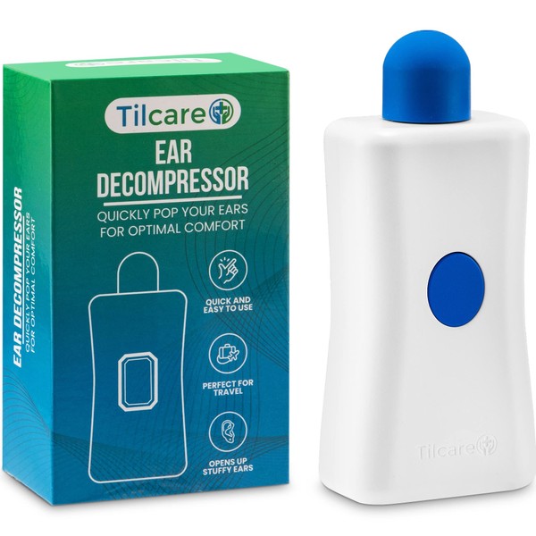 Tilcare Ear Pressure Relief Device - Balancing Ear Buzzing for Flying, Swimming, Diving, Cold and Allergy Complaints - Comes with Portable Protective Pouch