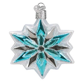 Old World Christmas Snowflake Glass Blown Ornament for Christmas Tree