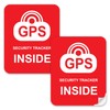 (2 Pack) GPS Security Tracker Inside Sticker (2 Pack) for