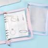 Jinmoioy Clear A5 Binder Display Album, Unmarked, 4-Pocket Storage Refill