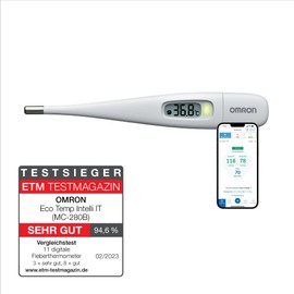 OMRON Eco Temp Intelli IT smartes Fieberthermometer, Smartphone-kompatibel via OMRON connect App