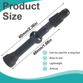 OUDQFCJ Pack of 2 Tubeless MTB Valves High-Quality Stem Latex for Tubeless MTB (Black)