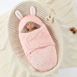 Cross-border Thick Autumn/Winter Newborn Anti-Startle Swaddle Sleepsuit Swaddle 9m / 250904 Round Leg Cover Elephant 3ea