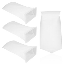 7 Inch Rectangle Filter Sock, 4 Pcs Saltwater Aquarium Filter Bags 300 μm Aquarium Filter Accessories for Saltwater Freshwater Fish Tank Filter