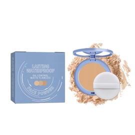 Bluemega Maquillaje en Polvo Compactos Faciales,Pure                                                                                                  