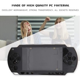 Game Console Replacement Case for Game Console with Buttons Set Compatible with PSP 1000 (Black)